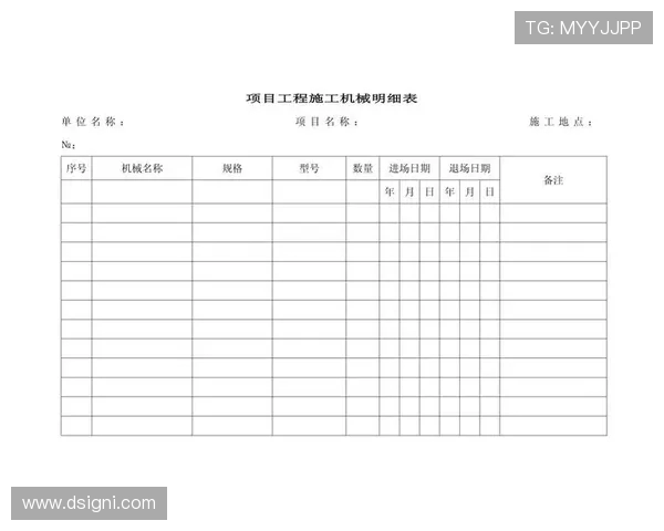 工地施工机械台账建立规范